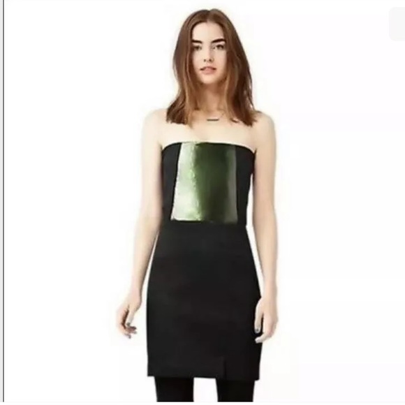 kate spade Dresses & Skirts - KATE SPADE SATURDAY BLACK DRESS-FAUX LEATHER FRONT